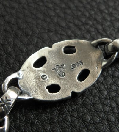 画像7: Quarter Sculpted Oval With All H.W.O & Anchor Chain Links Bracelet