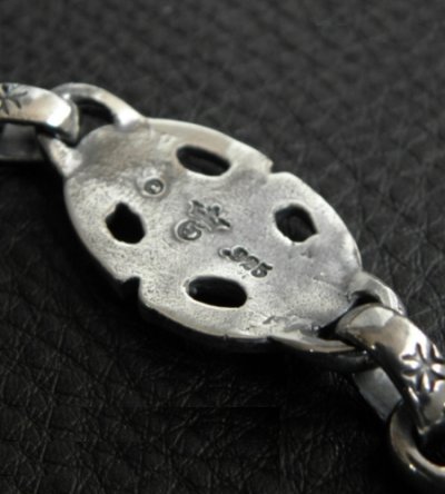 画像6: Quarter Sculpted Oval With All H.W.O & Anchor Chain Links Bracelet