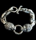 2Lions With H.W.O & Chiseled Anchor Links Bracelet