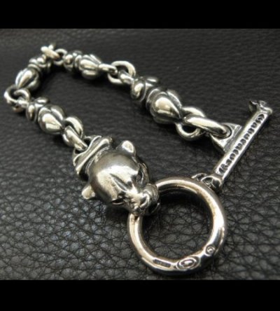 画像3: Long Neck Panther With Noodle Links Bracelet