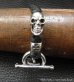 画像6: Skull On Braid Leather Bracelet With Phantom T-bar