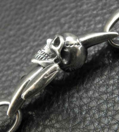 画像7: Skull Round Zip Pull With Smooth H.W.O & Anchor Links Bracelet
