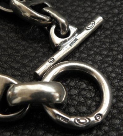 画像5: Skull Round Zip Pull With Smooth H.W.O & Anchor Links Bracelet