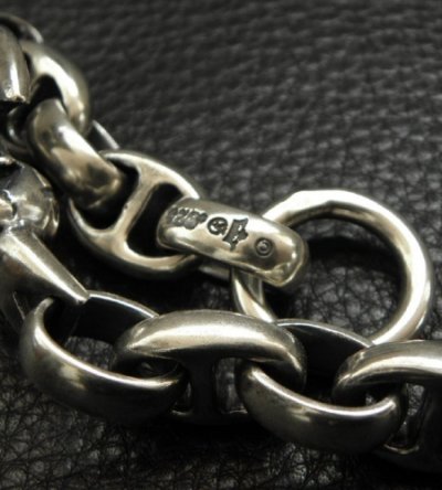画像14: Skull Round Zip Pull With Smooth H.W.O & Anchor Links Bracelet