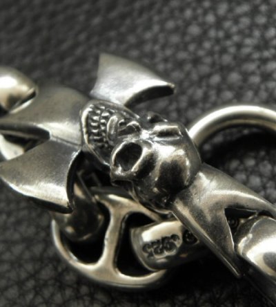 画像13: Skull Round Zip Pull With Smooth H.W.O & Anchor Links Bracelet