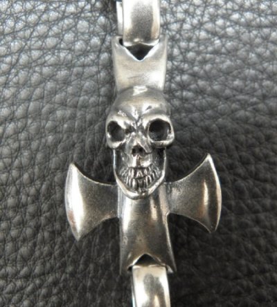 画像11: Skull Round Zip Pull With Smooth H.W.O & Anchor Links Bracelet