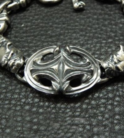 画像8: Half Sculpted Oval With Old Bulldog & Bulldog & Small Oval, Boat Chain Bracelet