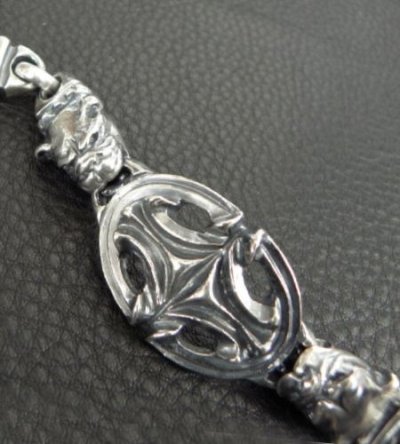 画像5: Half Sculpted Oval With Old Bulldog & Bulldog & Small Oval, Boat Chain Bracelet