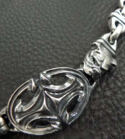 画像4: Half Sculpted Oval With Old Bulldog & Bulldog & Small Oval, Boat Chain Bracelet