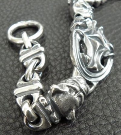 画像3: Half Sculpted Oval With Old Bulldog & Bulldog & Small Oval, Boat Chain Bracelet
