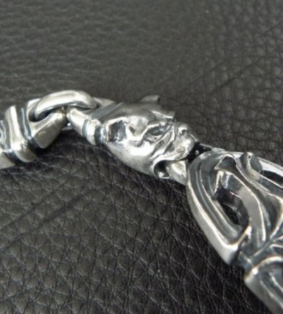 画像17: Half Sculpted Oval With Old Bulldog & Bulldog & Small Oval, Boat Chain Bracelet