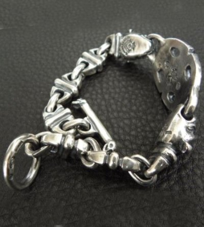 画像14: Half Sculpted Oval With Old Bulldog & Bulldog & Small Oval, Boat Chain Bracelet