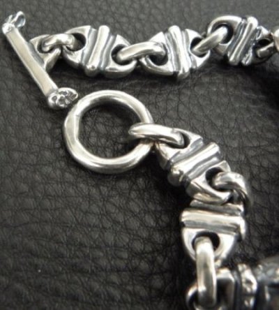 画像13: Half Sculpted Oval With Old Bulldog & Bulldog & Small Oval, Boat Chain Bracelet