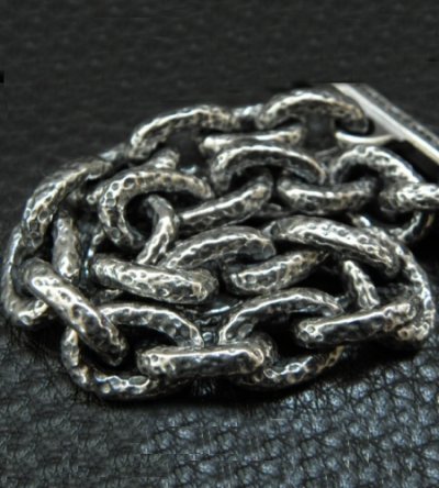 画像2: Textured Small Oval Chain Link Bracelet