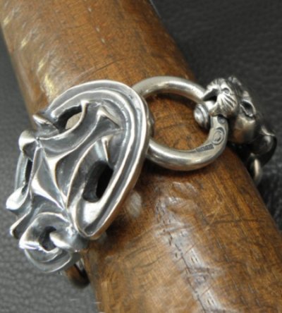 画像18: Sculpted Oval With 2medium Long Neck Panthers & Smooth H.W.O Anchor Links Bracelet