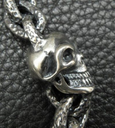 画像11: Single Skull With Small Oval Chain Links Bracelet
