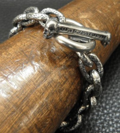 画像17: Single Skull With Small Oval Chain Links Bracelet