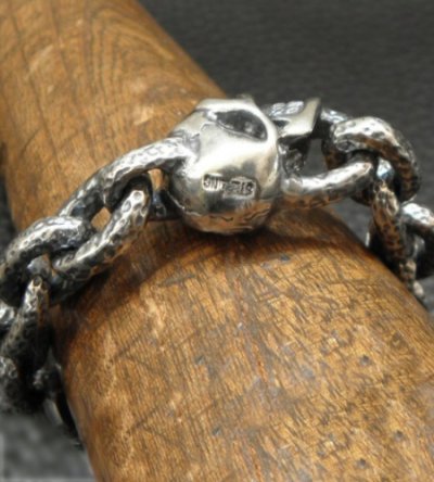 画像15: Single Skull With Small Oval Chain Links Bracelet