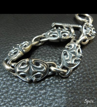 画像6: All Sculpted Oval Links Bracelet