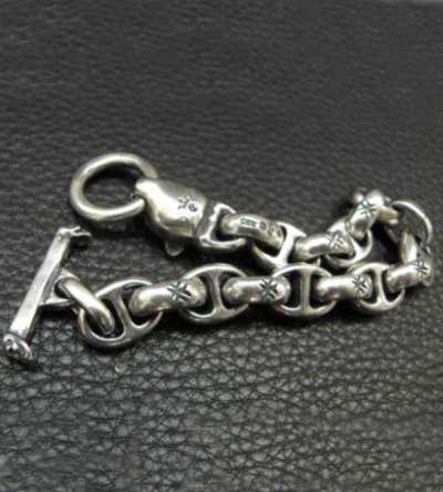 画像7: Half Panther With Maltese Cross H.W.O & Smooth Anchor Links Bracelet