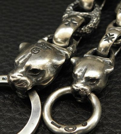 画像8: Half Panther With Maltese Cross H.W.O & Smooth Anchor Links Bracelet