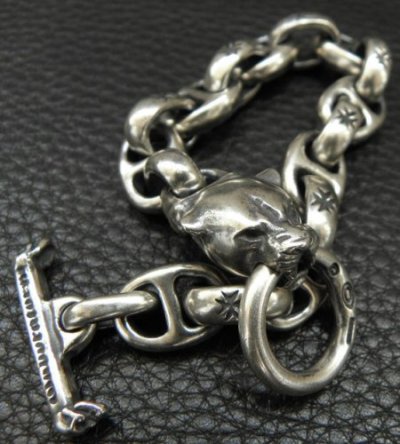 画像11: Half Panther With Maltese Cross H.W.O & Smooth Anchor Links Bracelet