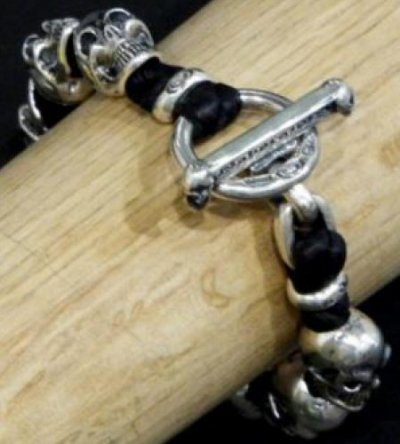 画像7: 8Skulls braid leather bracelet