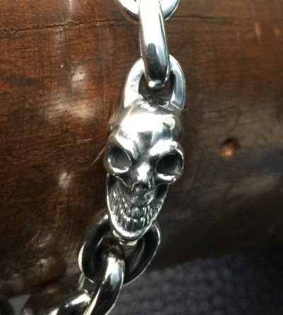 画像12: Quarter Skull & Half Small Oval Links Bracelet