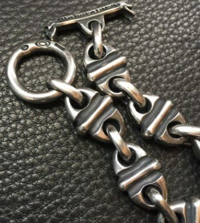 画像9: 2 Bulldogs With 4 Boat Chain Links Bracelet
