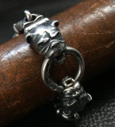 画像4: 2 Bulldogs With 4 Boat Chain Links Bracelet