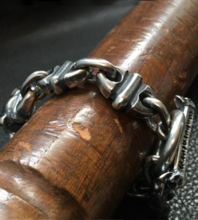 画像15: 2 Bulldogs With 4 Boat Chain Links Bracelet