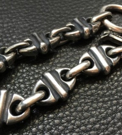 画像10: 2 Bulldogs With 4 Boat Chain Links Bracelet