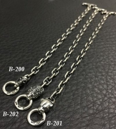 画像6: 5.5mm Marine Chain With Skull Bracelet