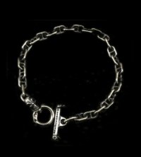5.5mm Marine Chain With Skull Bracelet