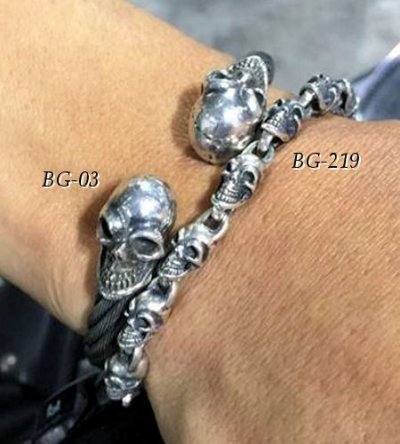 画像13: All 1/8 Skull Links Bracelet