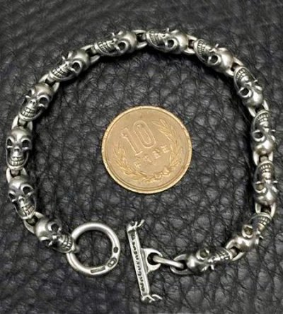 画像11: All 1/8 Skull Links Bracelet
