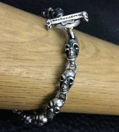 画像12: All 1/8 Skull Links Bracelet