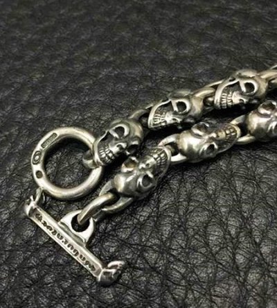 画像8: All 1/8 Skull Links Bracelet