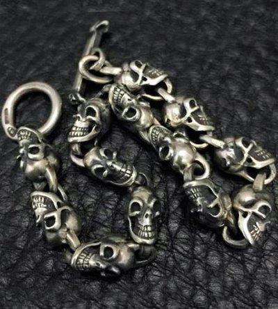 画像5: All 1/8 Skull Links Bracelet