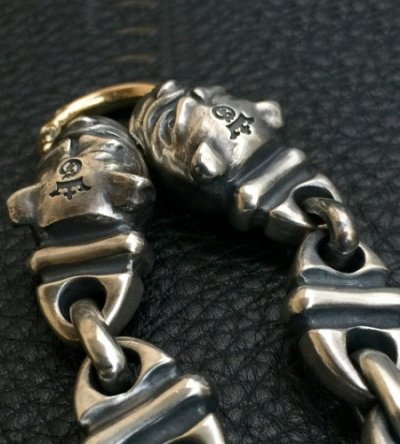 画像9: 18K Gold O-ring With 2 Bulldogs & 4 Boat Links Bracelet