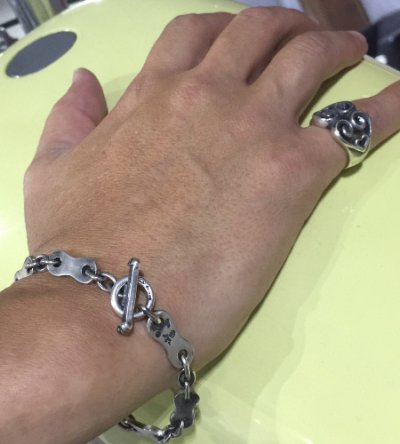 画像11: Bike Chain Plate Links Bracelet (Small)