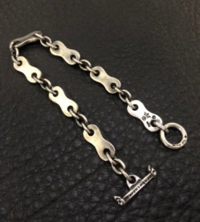 画像2: Bike Chain Plate Links Bracelet (Small)