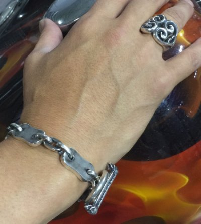 画像10: Bike Chain Plate Links Bracelet (Small)
