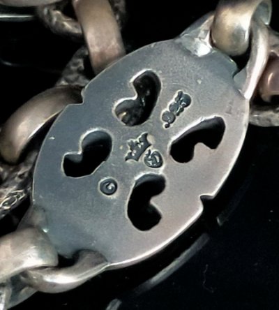 画像8: Quarter Battle-Ax Oval With H.W.O & Chiseled Anchor Links Bracelet