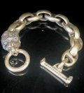 Lion With H.W.O & Smooth Anchor Links Bracelet
