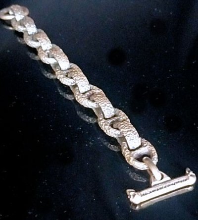 画像2: Chiseled H.W.O & Chiseled Anchor Chain Links Bracelet
