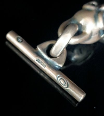 画像9: Panther With 4Skulls & 3Boat Chain Links Bracelet