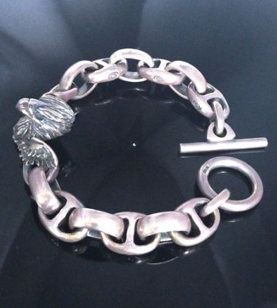 画像3: Eagle With Wing With H.W.O & Anchor Links Bracelet