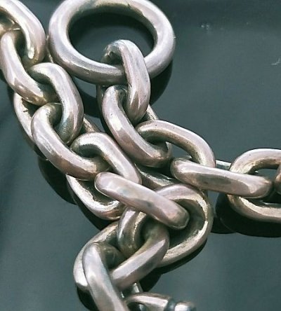 画像11: Quarter Battle AX Oval ID With 2 Quarter Old Bulldog & Small Oval Links Bracelet