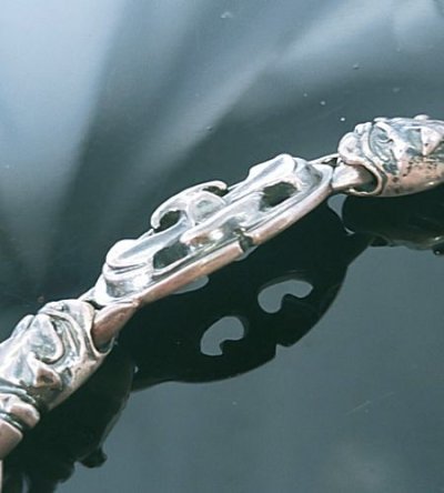 画像9: Quarter Battle AX Oval ID With 2 Quarter Old Bulldog & Small Oval Links Bracelet